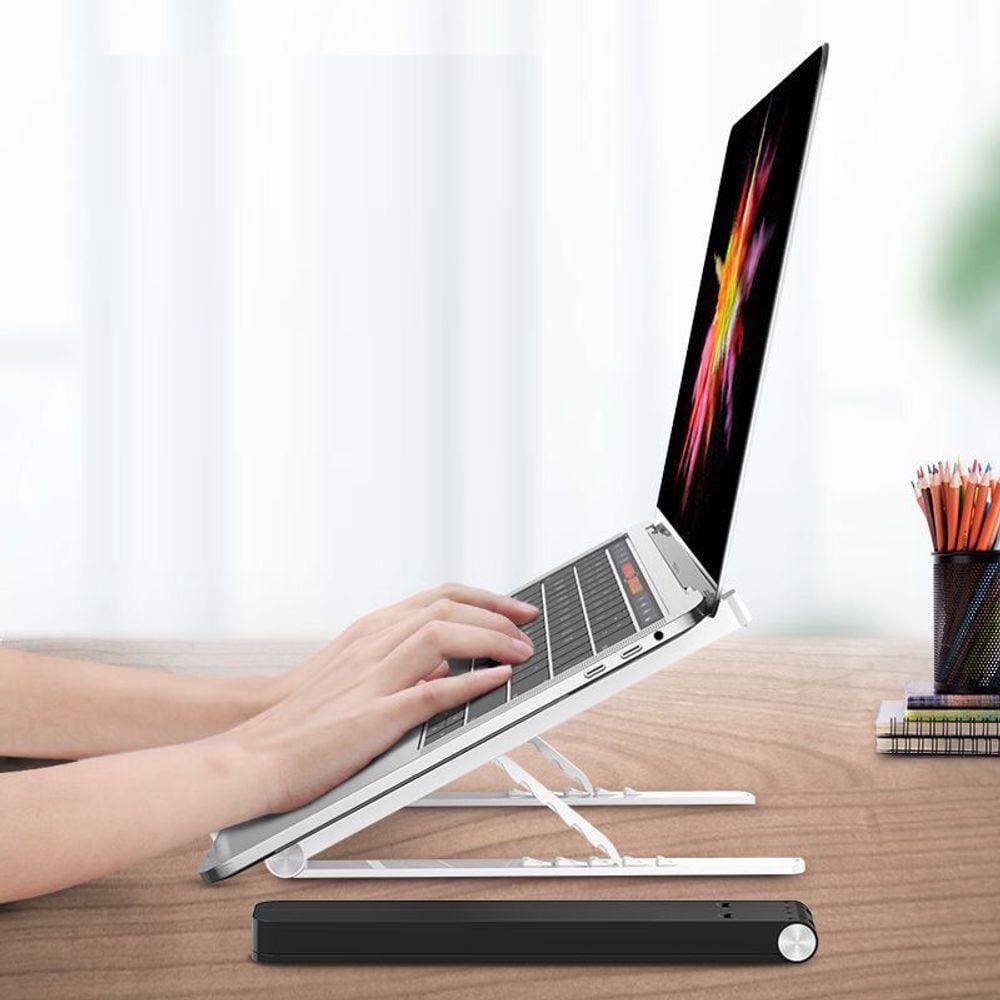 Suporte dobrável de silicone ABS-White Notebook/Laptop