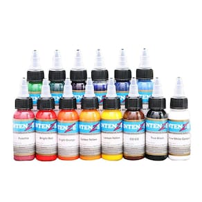 Conjunto de tinta de tatuagem Silver Dans 14 cores 30 ml à base de água
