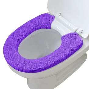 Roxo#Tampa do assento do vaso sanitário, com fibra de vidro elástica fixa