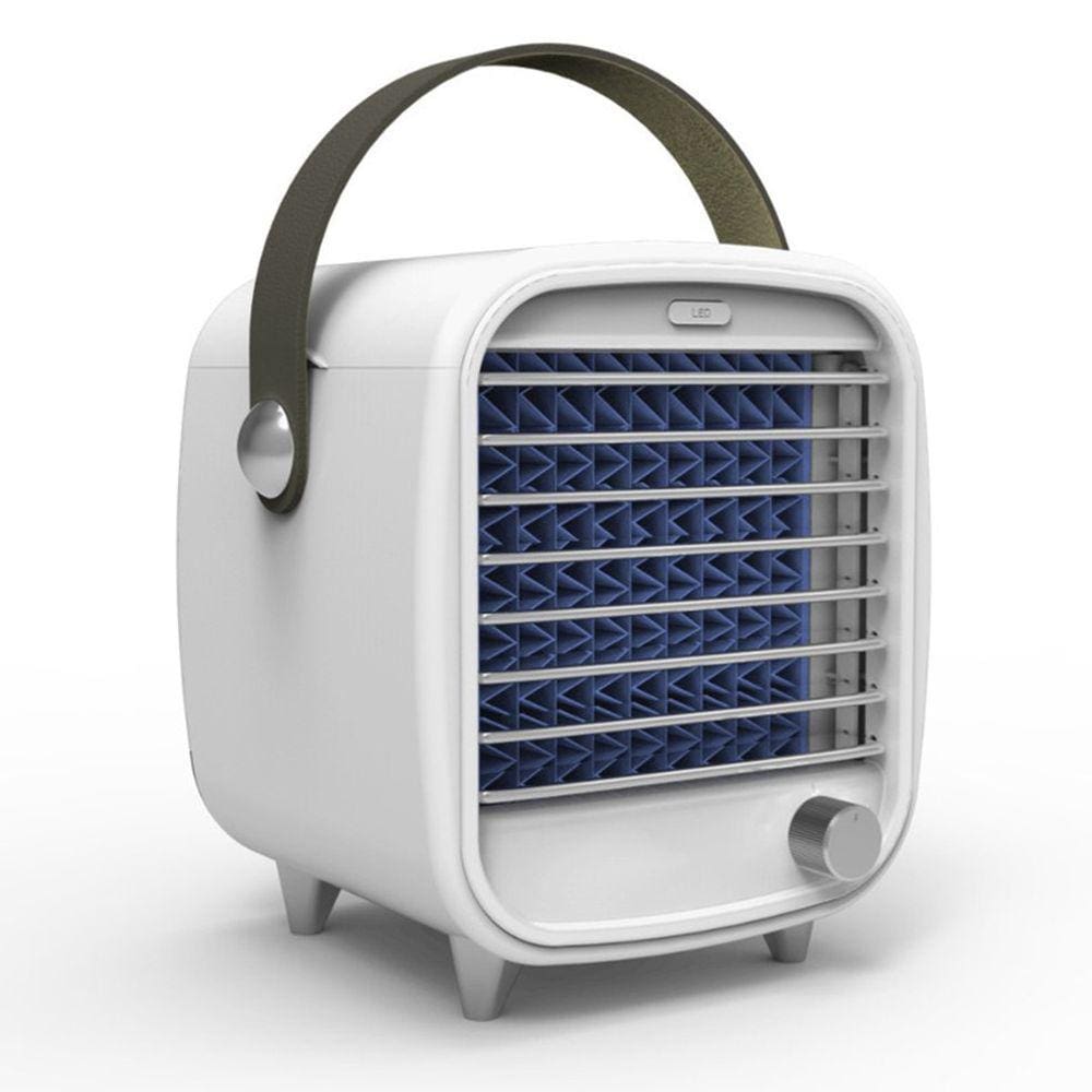 Mini refrigerador plástico pequeno ventilador sem folhas para casa mini um