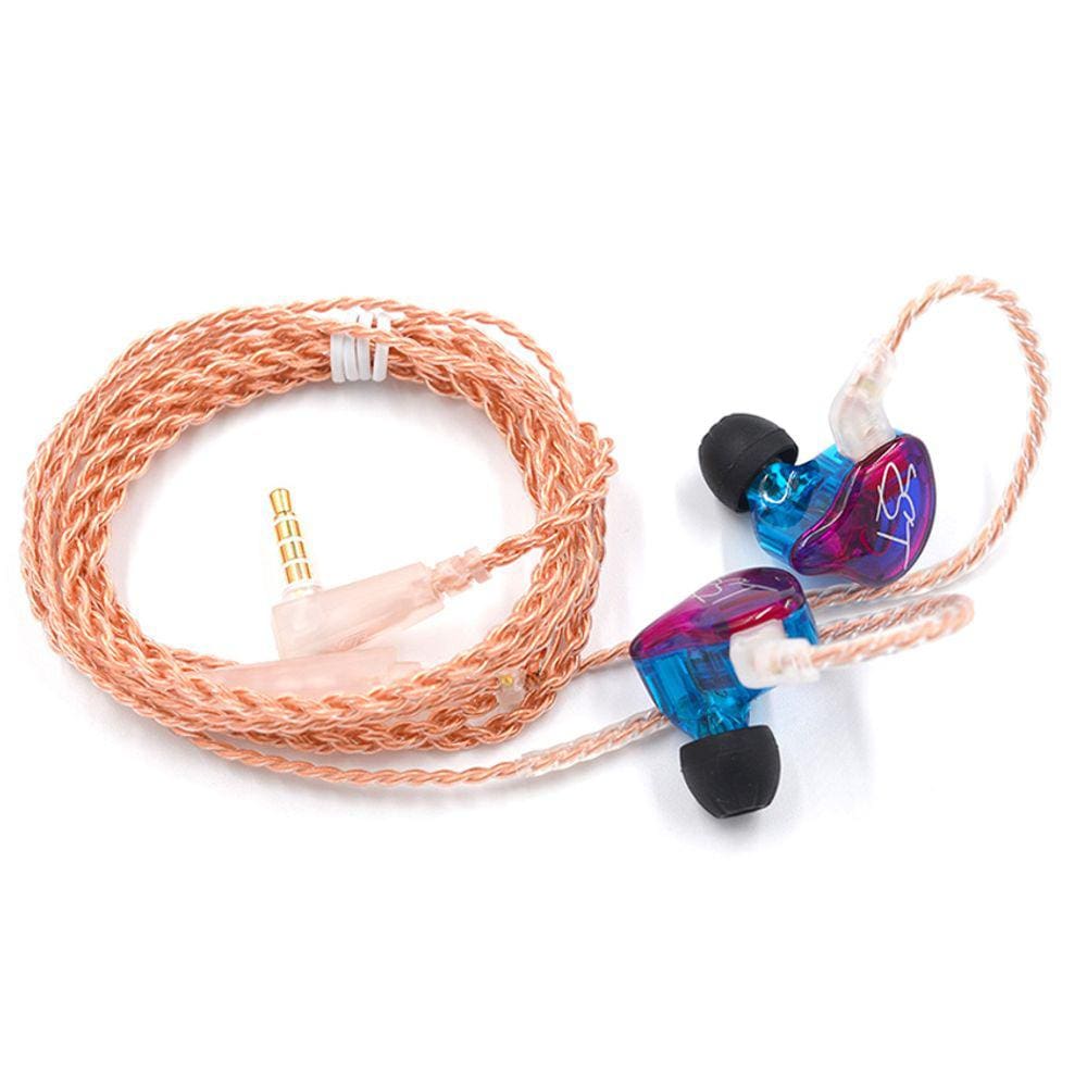 Kz Zst Pro Dual Driver Fones de ouvido -roxo