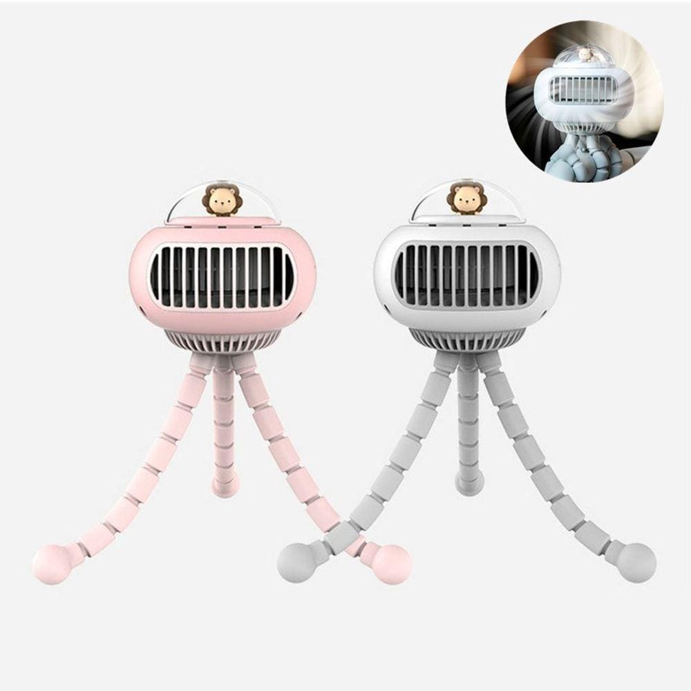 USB recarregável mini ventilador sem lâmina para carrinho de bebê (branco)