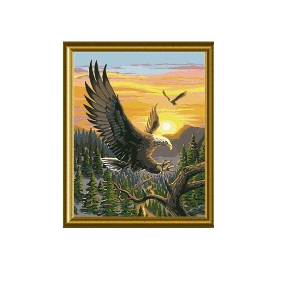 Kit Paint by Numbers DIY Eagle Pintura em tela 50x40cm