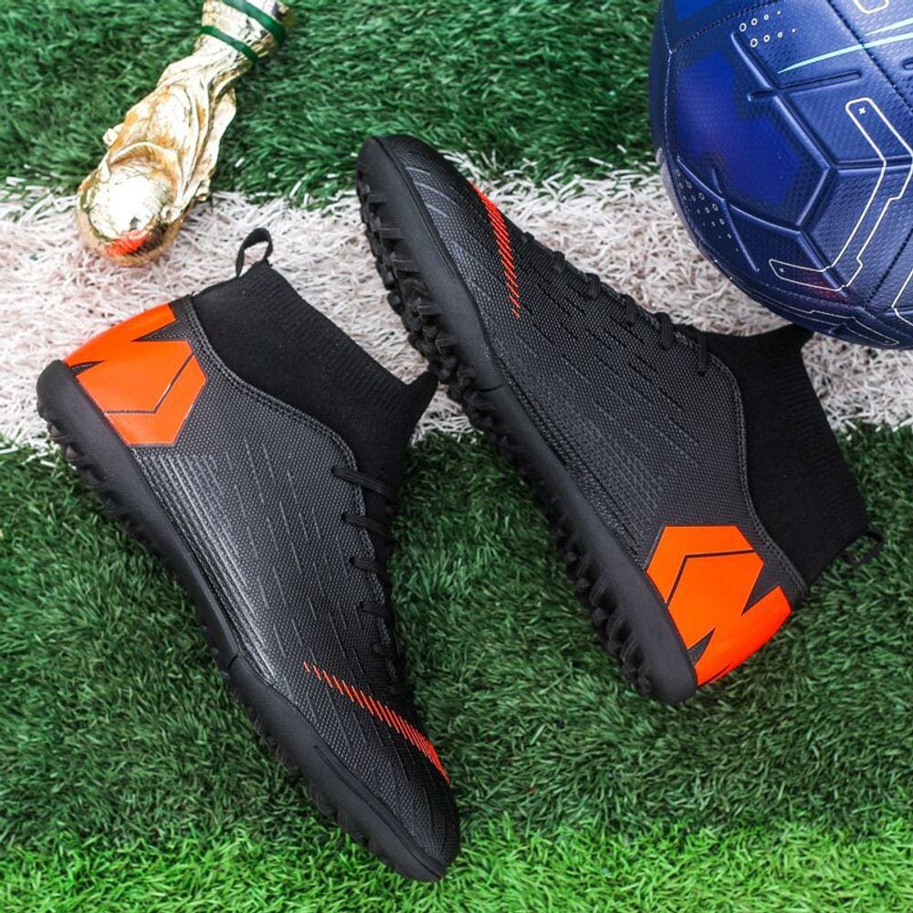 Alta qualidade Broken preto 35 sapatos de futebol