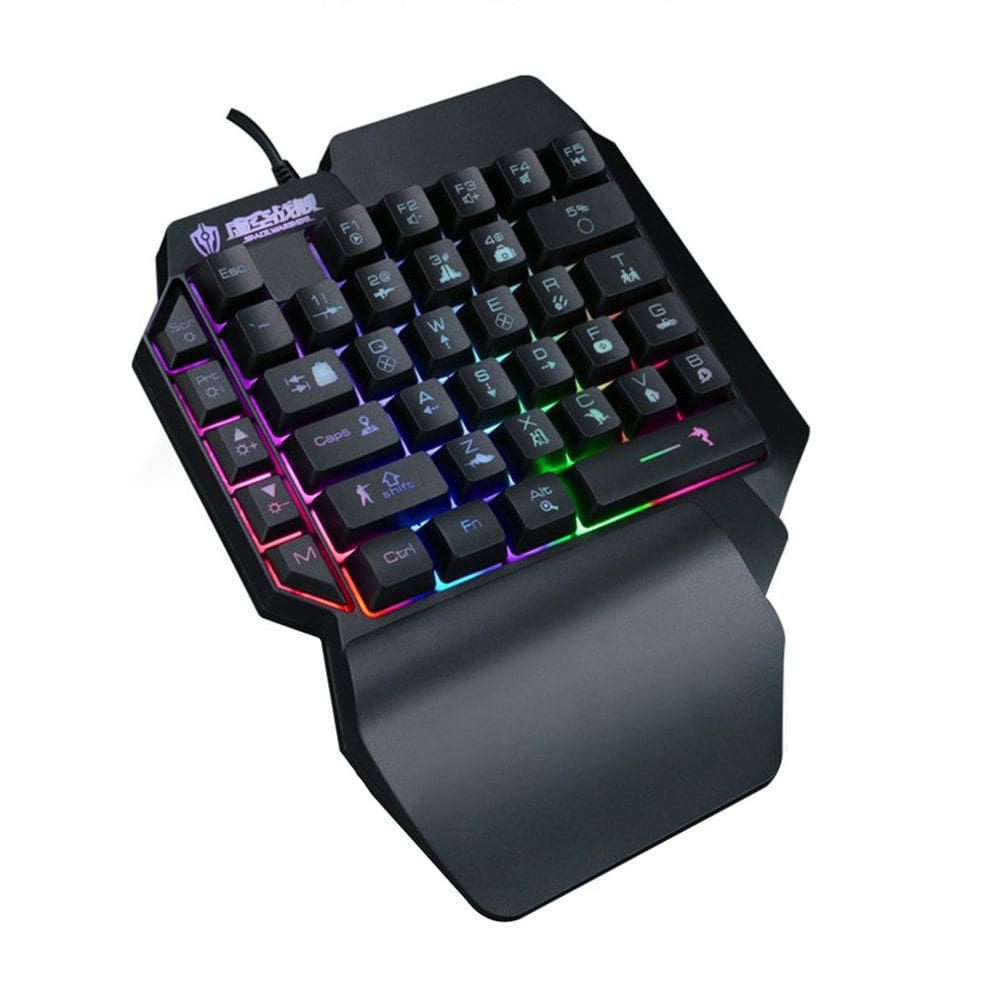 Teclado pequeno Teclado de uma mão Teclado de membrana Mão esquerda