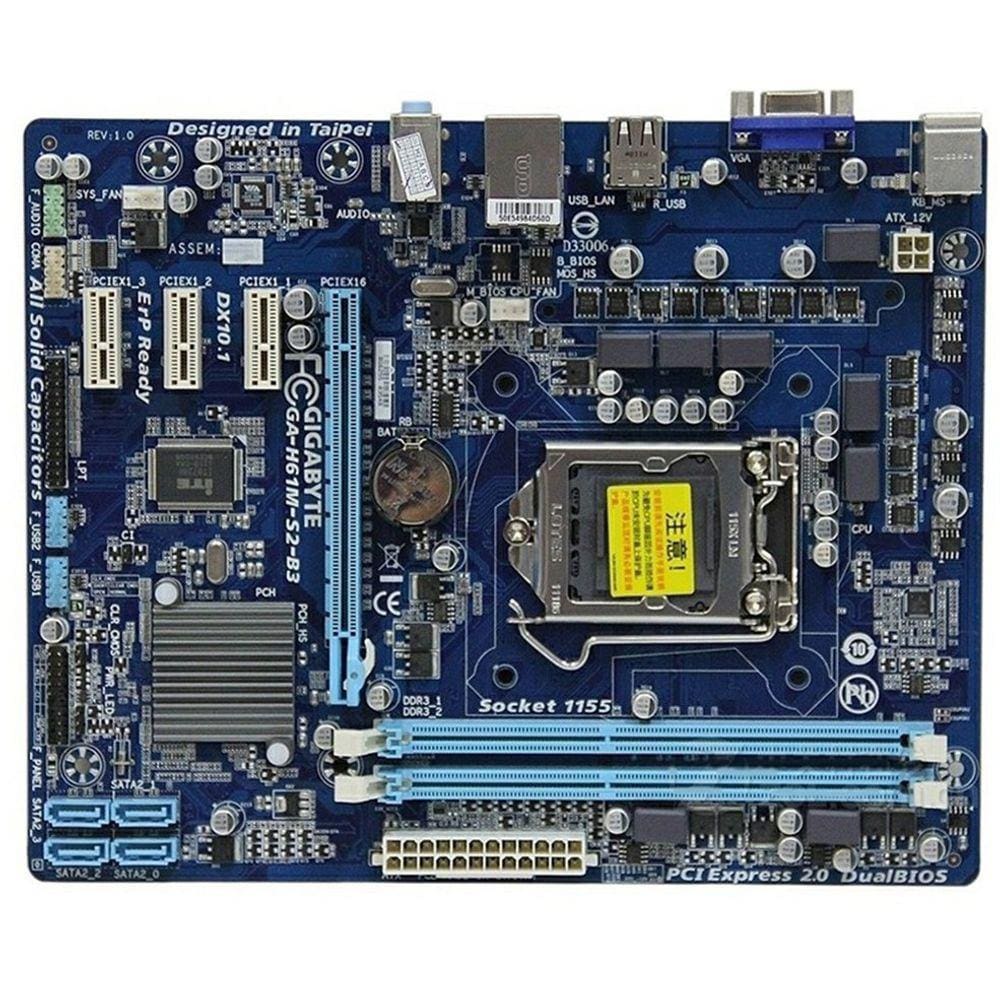 Placa-mãe de desktop TEL C H61M-S2-B3 LGA 1155 DDR3 16GB ATX