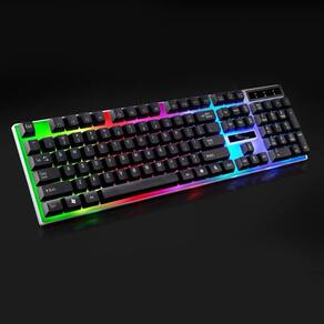 G21 USB Wired Teclado Mecânico Suspenso Colorido Backlig