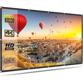 Tela de projeção de 100 polegadas, tela de filmes de projeção HD 16:9