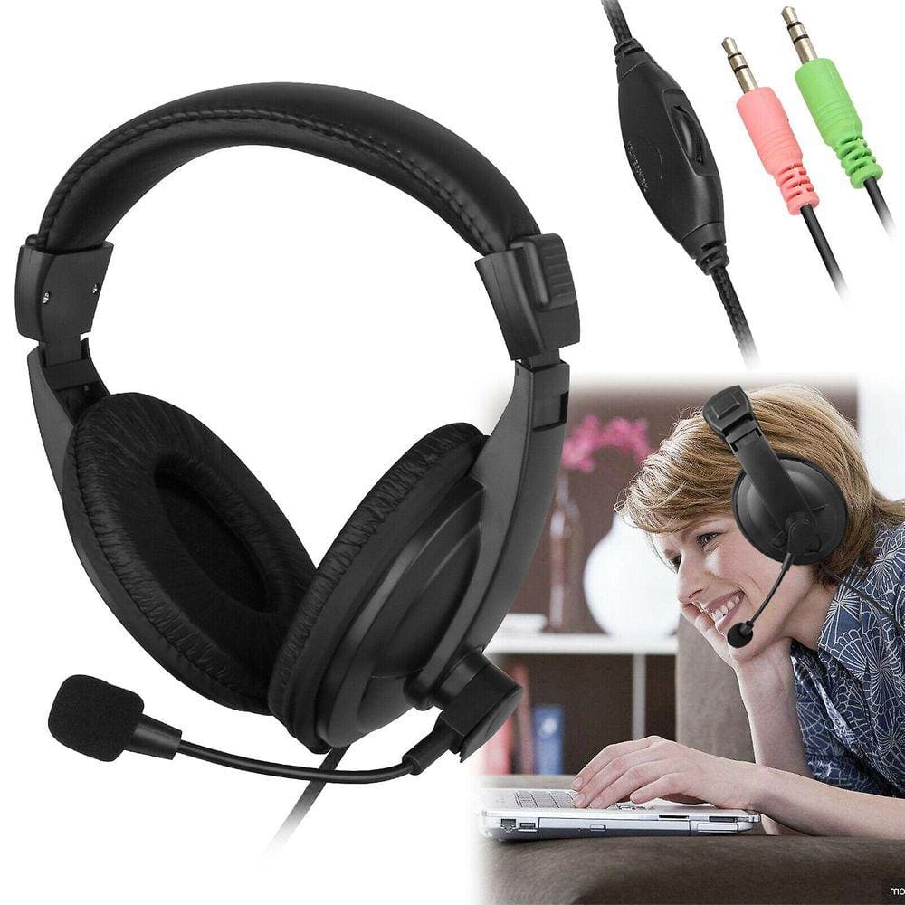 Fones de ouvido para PC Computer Laptop com microfones (tamanho único)