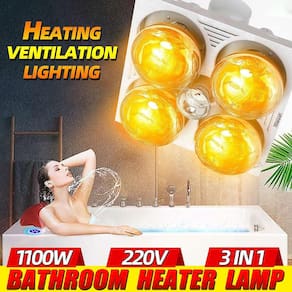 3in1 1100W 4 lâmpada bulbo aquecedor de banheiro teto Monte Toliet