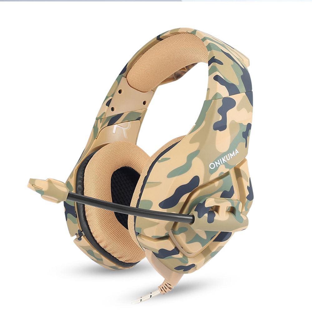 Fones de ouvido para jogos K1 para PC, laptop, gamer, PS4, cer - amarelo