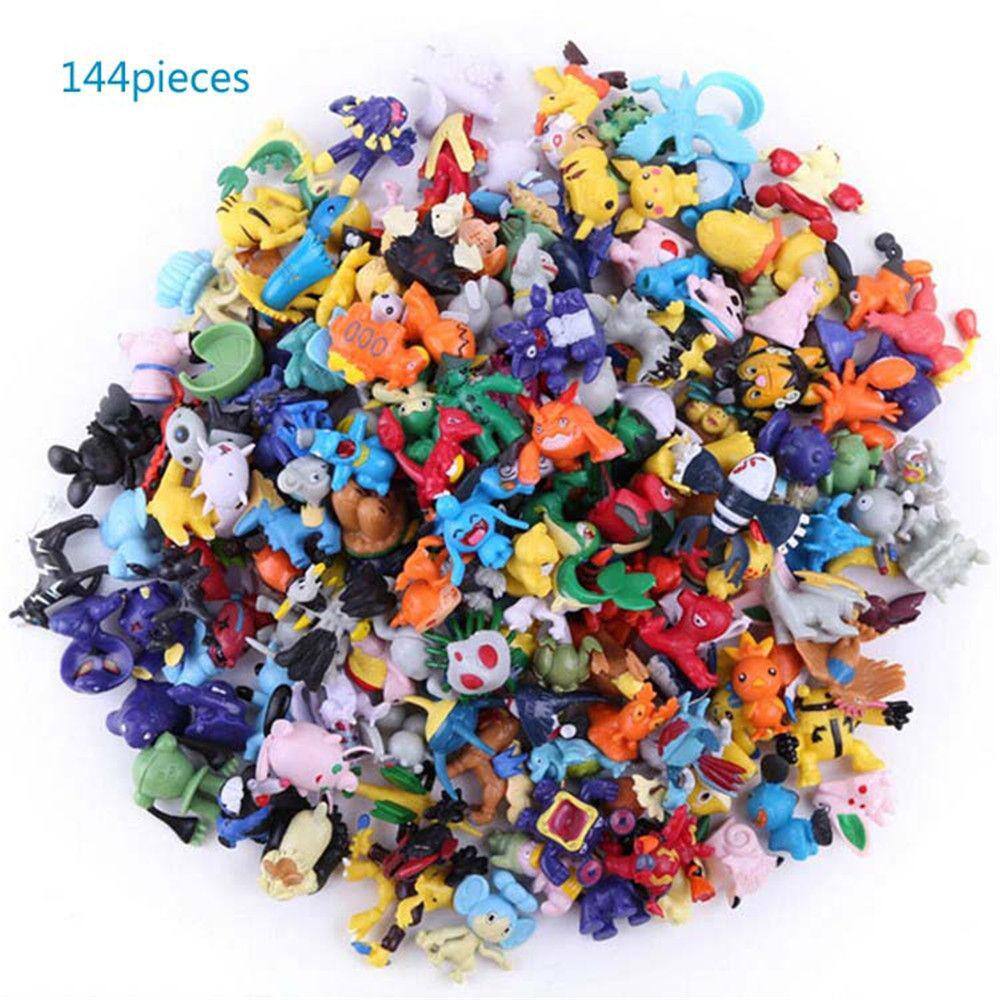 Action Figure Pikachu 2-3 cm 144 unidades/lote de PVC para crianças