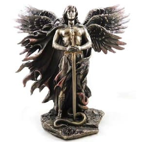 Estátuas de resina Bronzed SERIPHIM Estátua do anjo do anjo de seis asas
