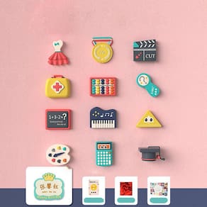 Conjunto de acessórios de brinquedo, 12 peças de borracha macia para crianças e geladeira