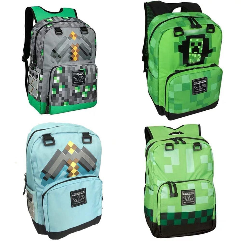 Mochila escolar para meninos Minecraft A