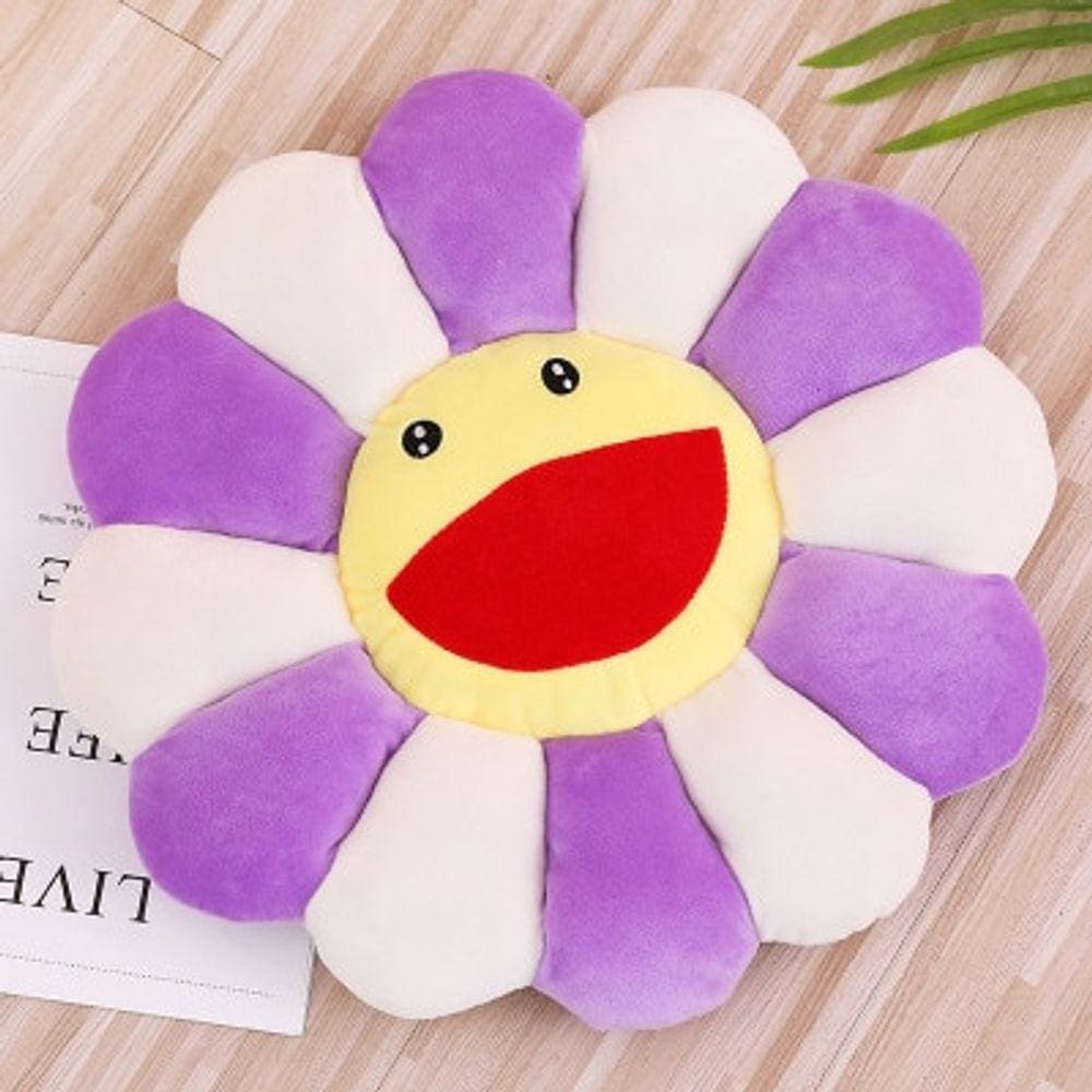 Girassol Sorriso Flor do Sol Brinquedos de pelúcia Bonecas de pelúcia Tapete de gato
