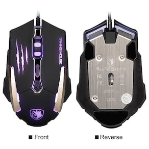 SADES Q6 USB Wired Gaming Mouse Mouses ópticos com LED Quatro C