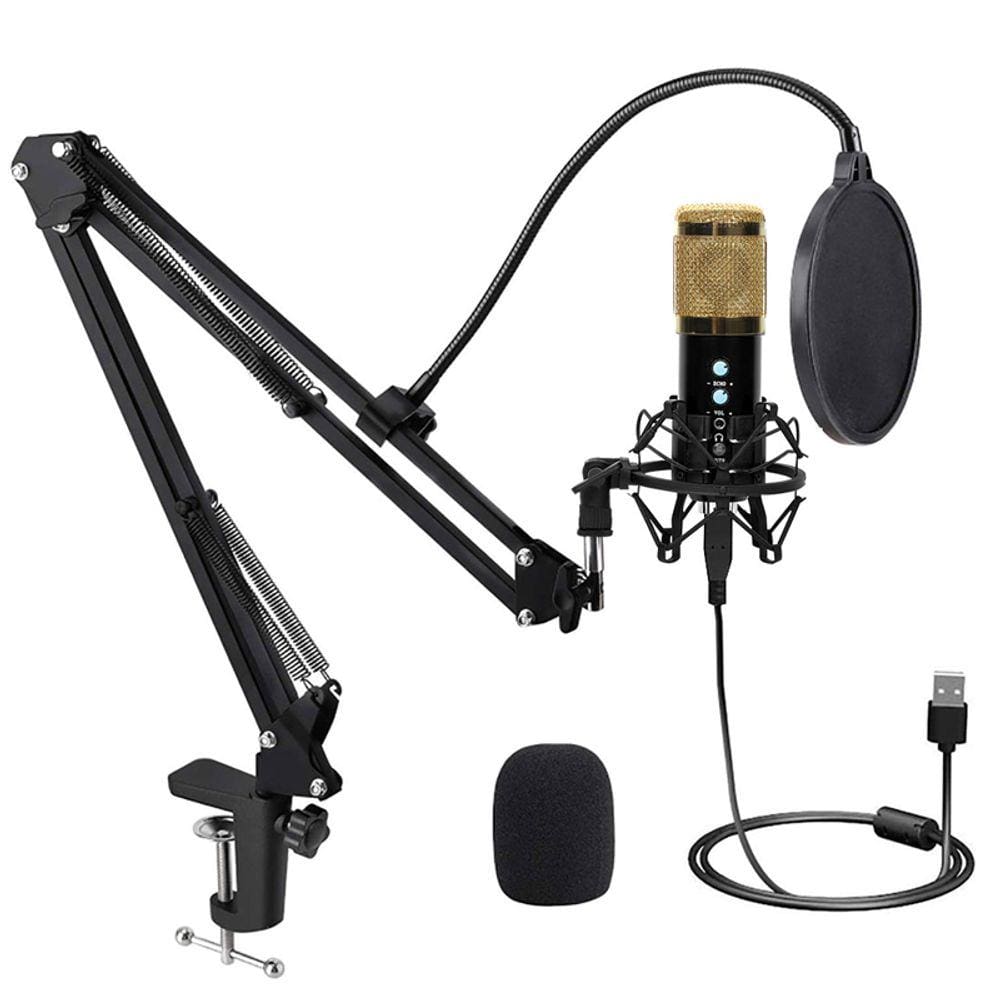 Kit de microfone condensador BM858 Studio microfone com ouro S