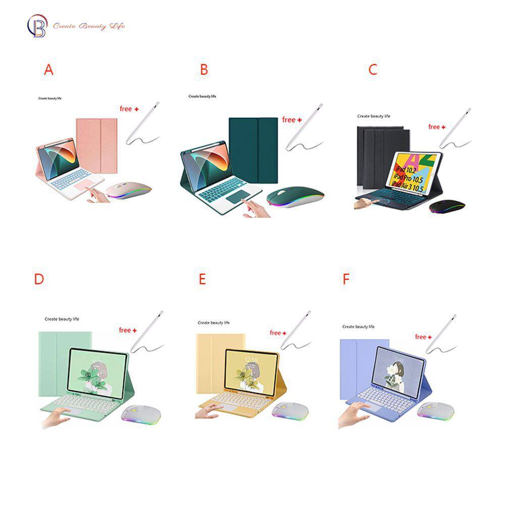 Capa de teclado Pad 5/5 Pro com 7 cores retroiluminadas em espanhol