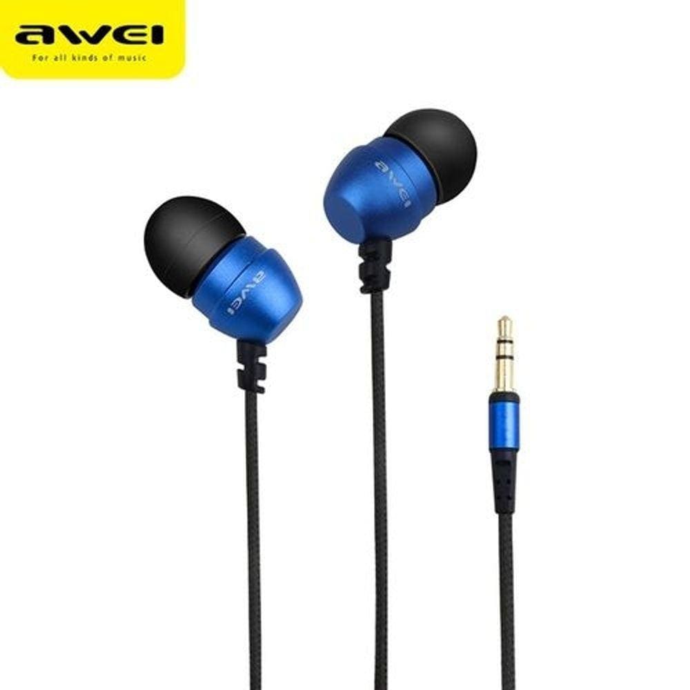 Fones de ouvido Q8 Super Deep Stereo com fio e microfone de nylon