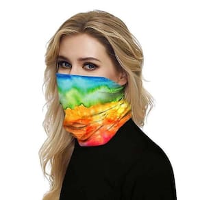 (Folha colorida 2) Função Completa Máscara Facial Pescoço Ciclismo Snood