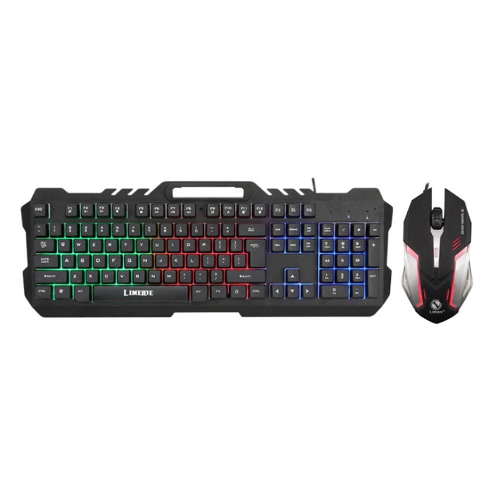 104Keys Wired Gaming Keyboard e Mouse Set (Preto)