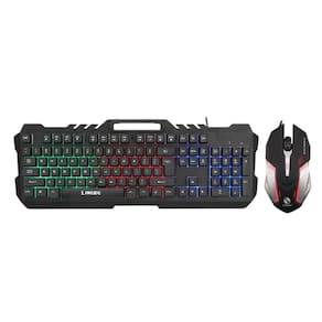 104Keys Wired Gaming Keyboard e Mouse Set (Preto)