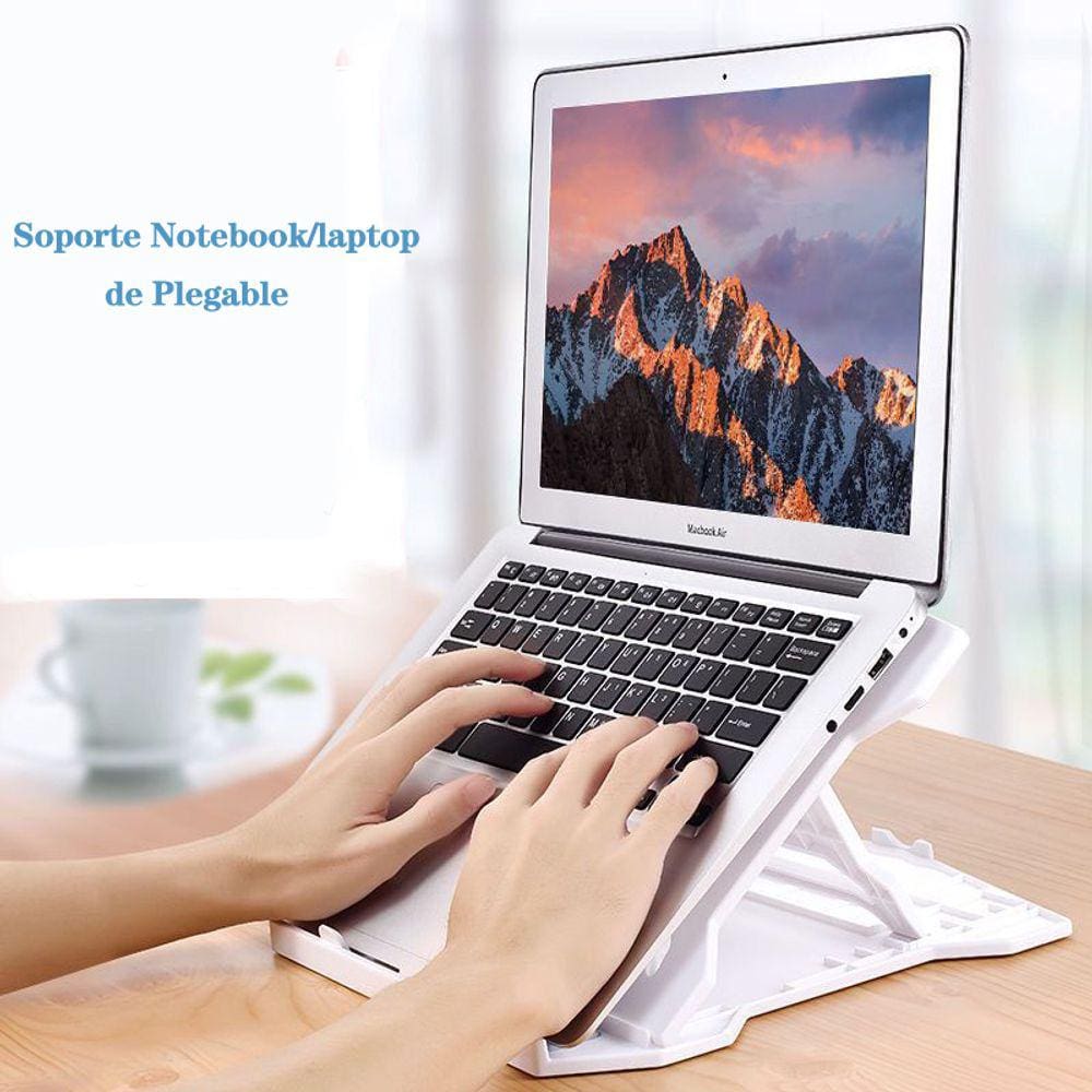 Suporte dobrável para notebook branco
