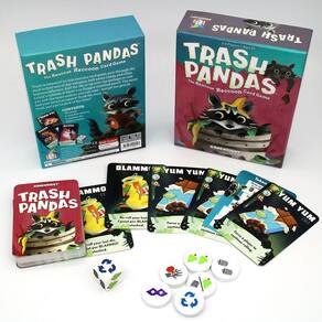 Cartões de jogo de festa Trash Pandas Raucous Raccoon com 54 cartas