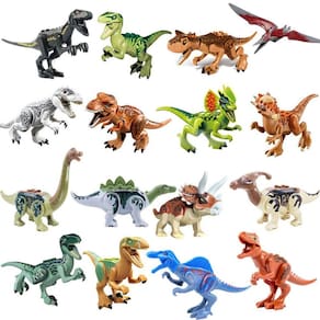 Brinquedo de dinossauro Jurassic World 16 peças para crianças com caixa de presente