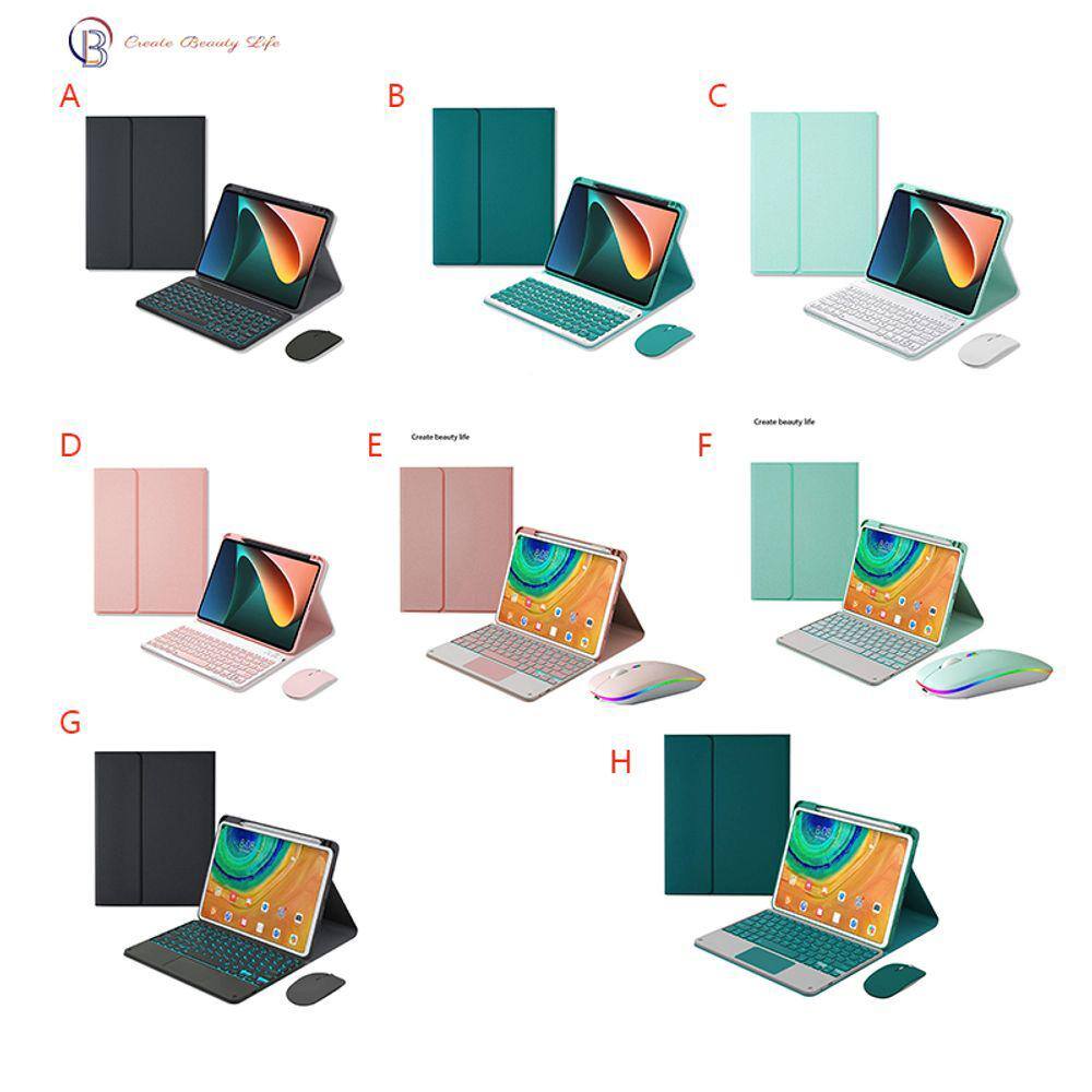 Capa de teclado com retroiluminação de 7 cores e mouse para Pad