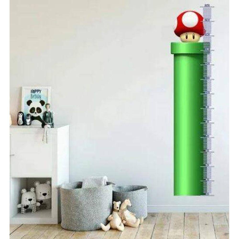Adesivo Régua De Crescimento Super Mario