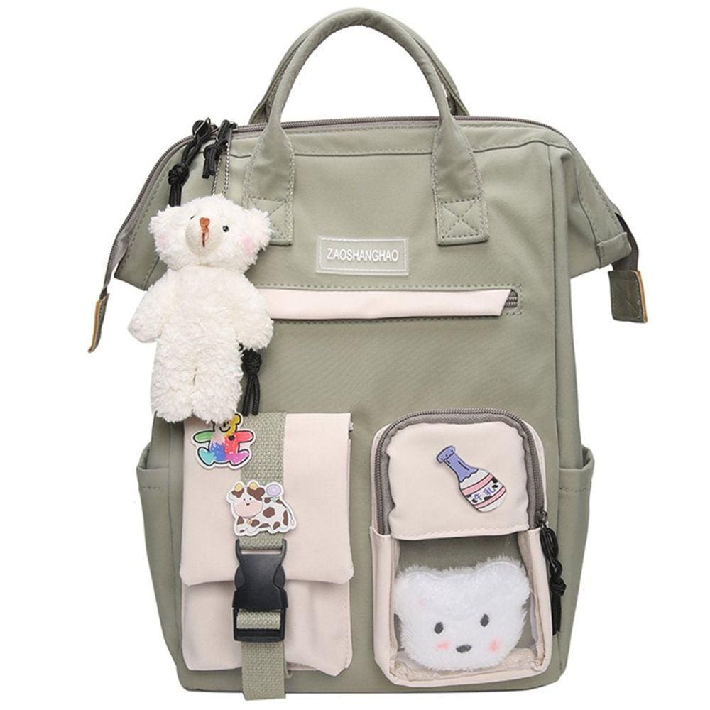 Mochilas fofas Preppy Mochila Mulheres impermeáveis Candy Colors