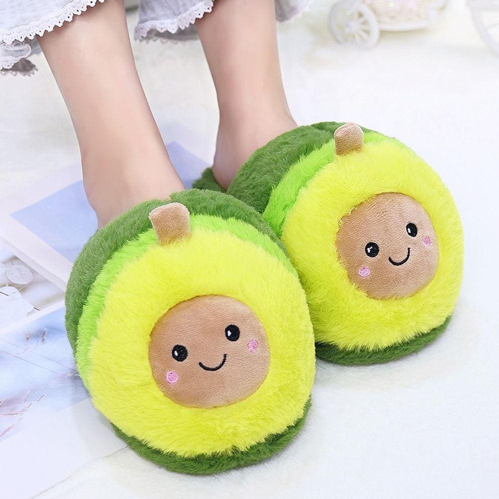 25cm Pelúcia Soft Abacate Chinelos Brinquedos Recheados Kawaii Abacate
