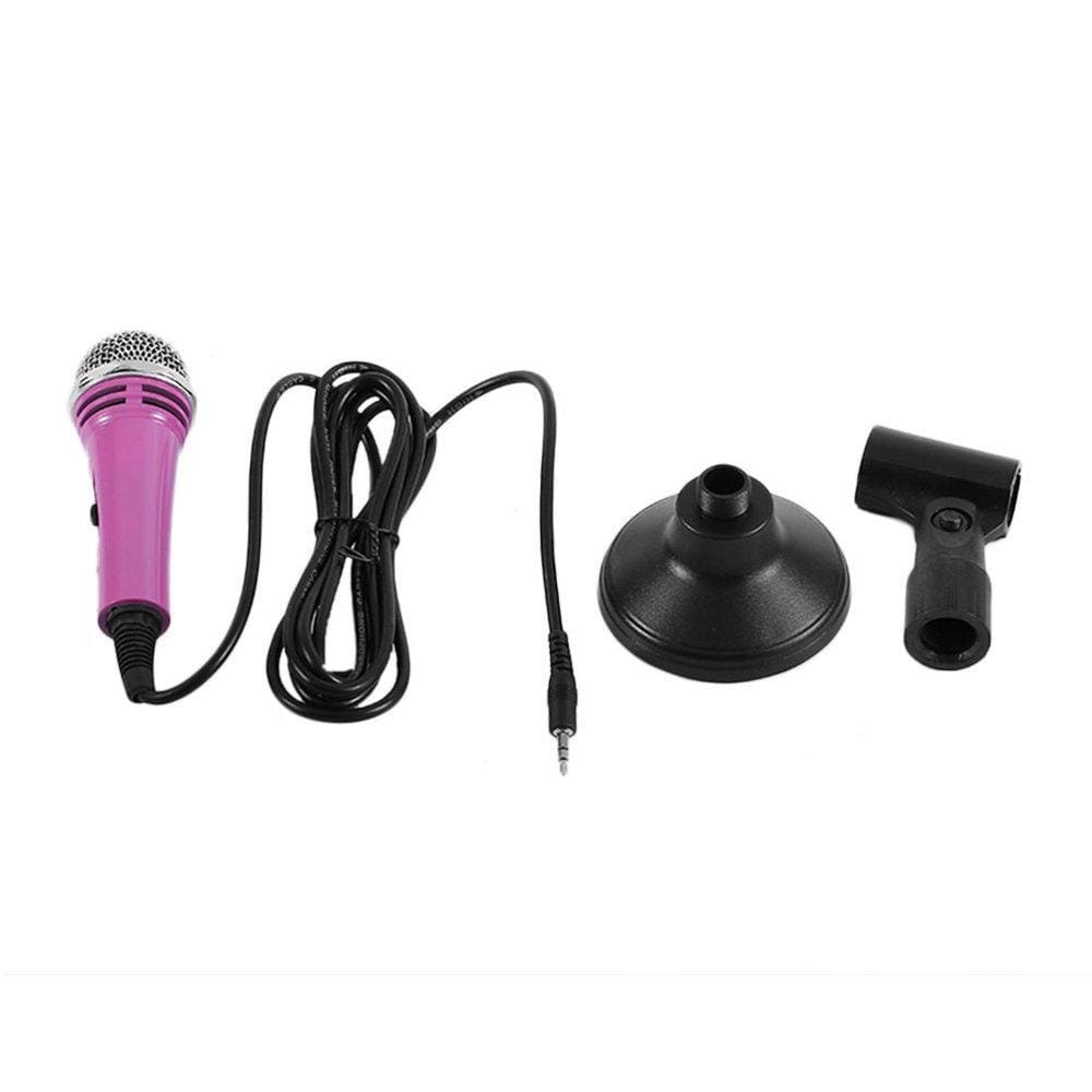 Microfone capacitivo móvel, karaokê, mini portátil, com fio