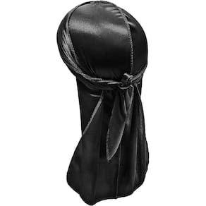 Trança de cauda longa Chapéu Pirata (Preto) (Um Tamanho)