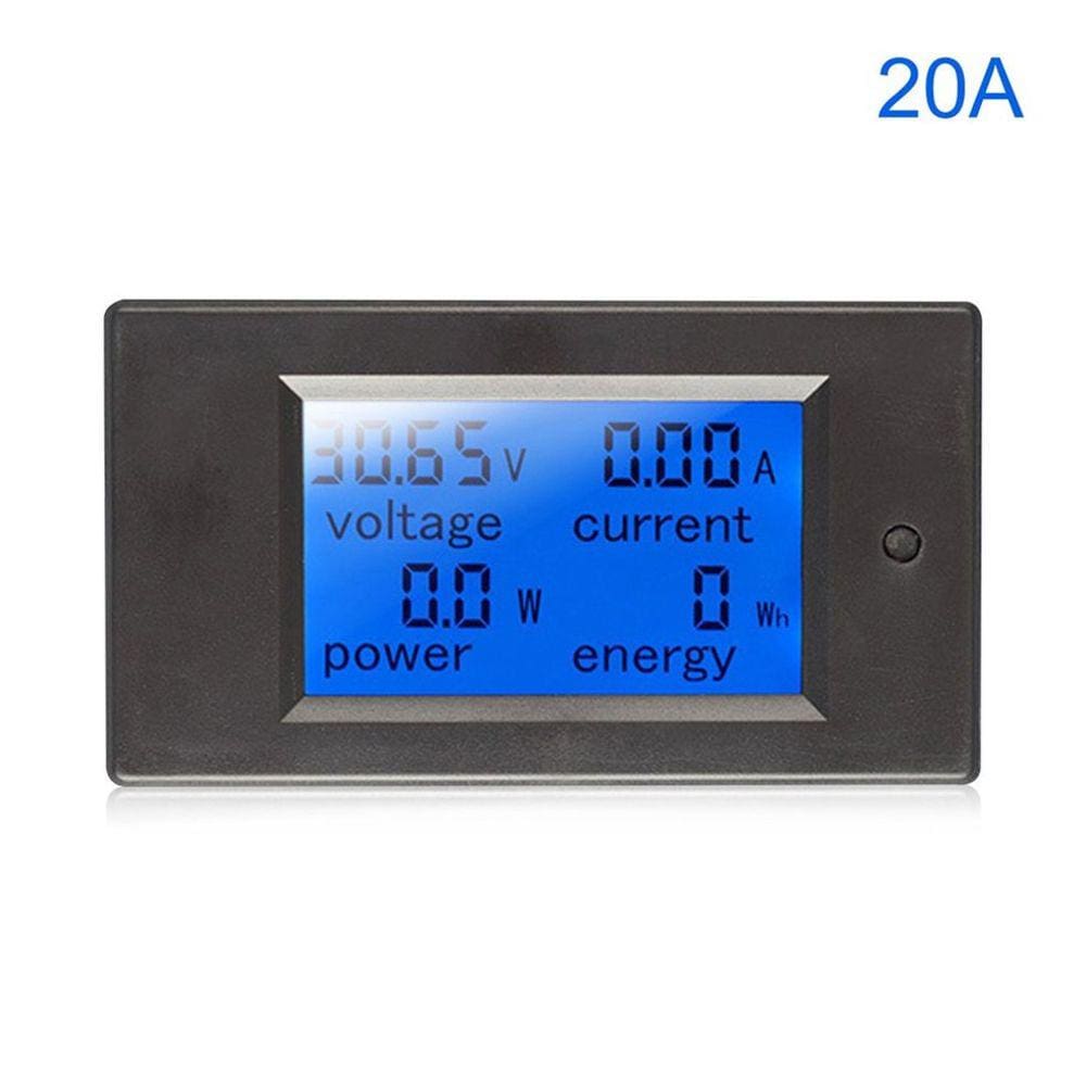 Medidor de energia digital Amperímetro de potência DC Teste de monitor de voltímetro
