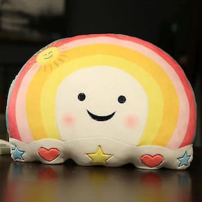 Sorriso Pelúcia Arco-íris Nuvem Travesseiro Recheado Fofo Rainbow Toy