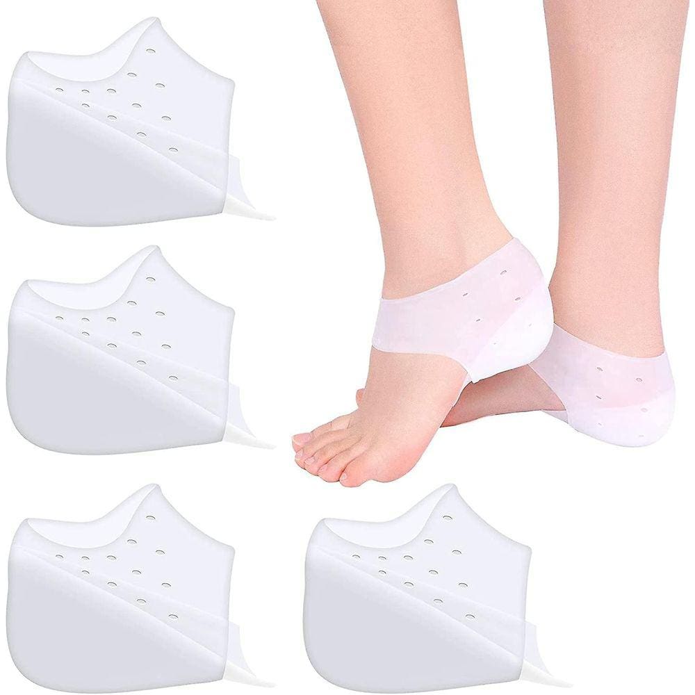 2 pares unissex invisível aumento palmilhas 3cm / 4cm silicone