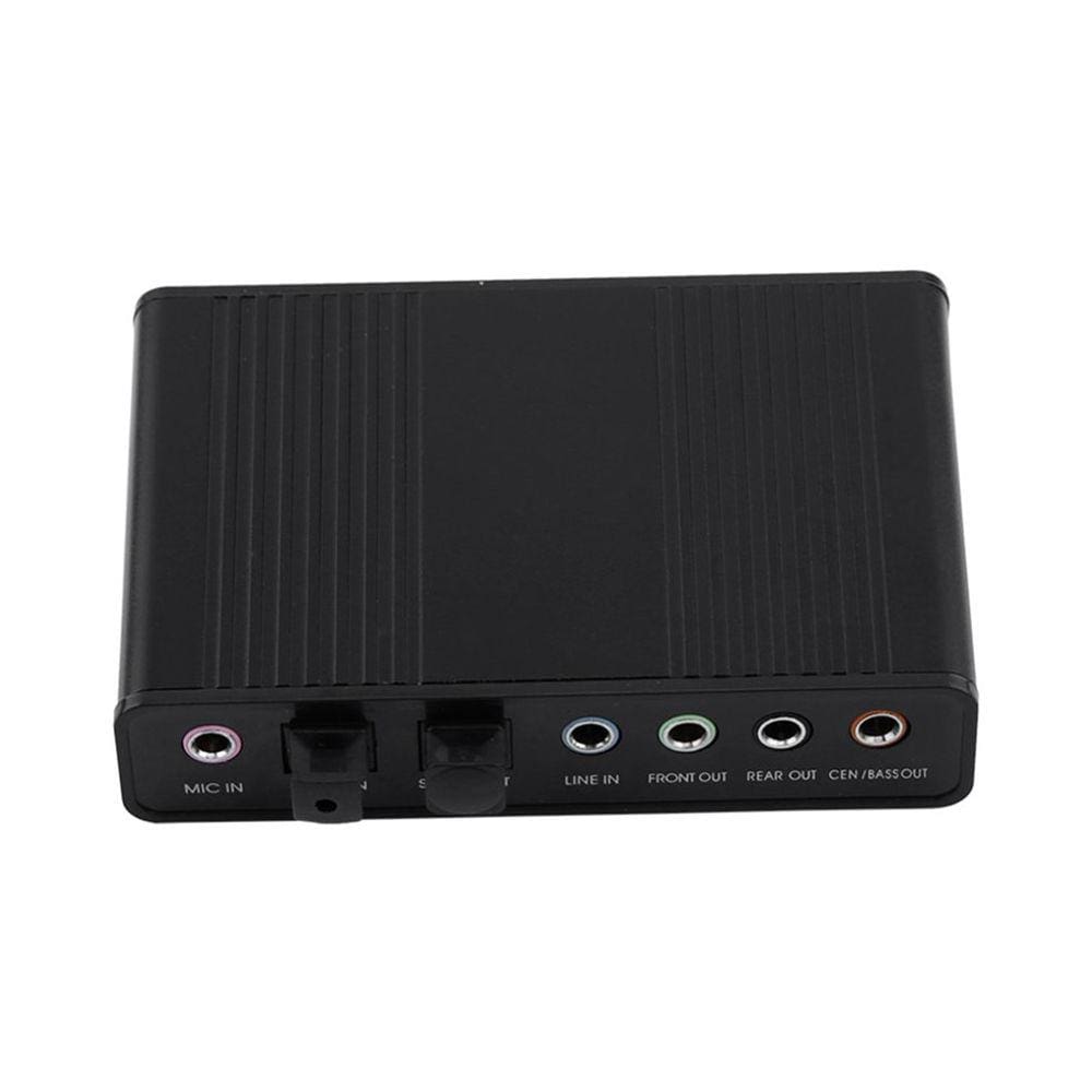 Placa óptica SPDIF de saída de áudio USB 5.1 externa de 6 canais