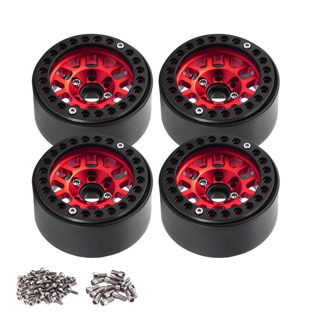 4pcs metal 1.9 polegadas beadlock rim wheel hub fit 1.9 pneus para