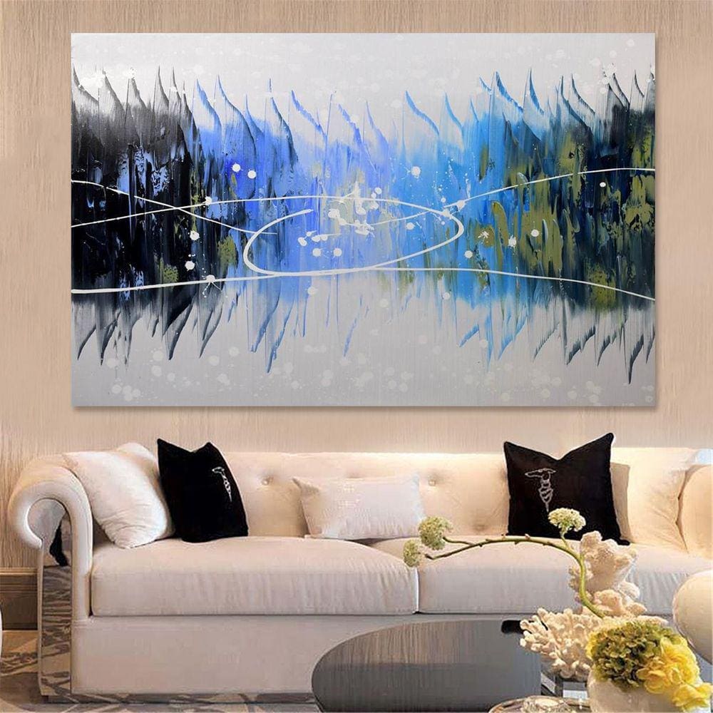 Impressão artística em tela Pintura a óleo Imagem 90x60cm Modern Abstrac
