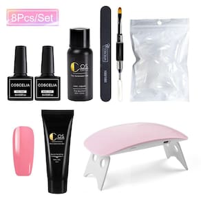 COSCELIA Poly Gel Nail Kit Manicure Set UV LED Lamp Kit Nail
