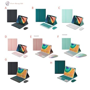 Capa de teclado e mouse para Huawei MatePad 10.4 com barra de 7 cores