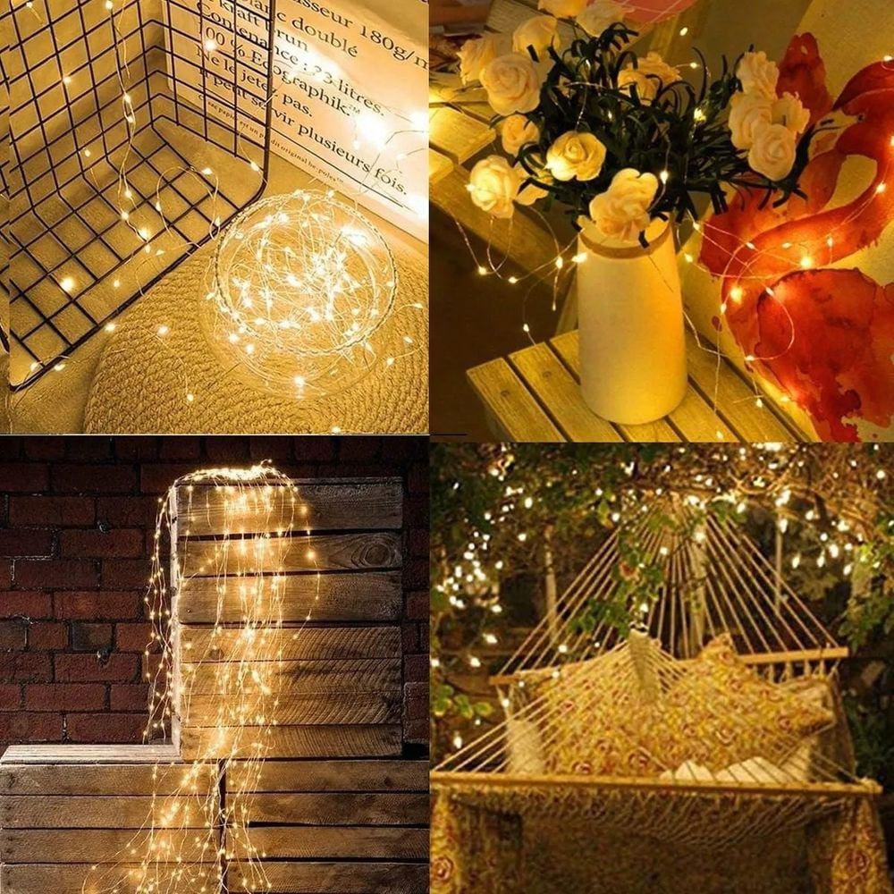 2pcs decorativo levou tira ao ar livre solar de Natal levou luz