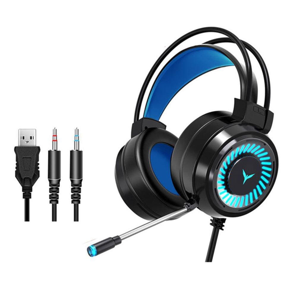 Som surround de fones de ouvido estéreo para jogos com fio
