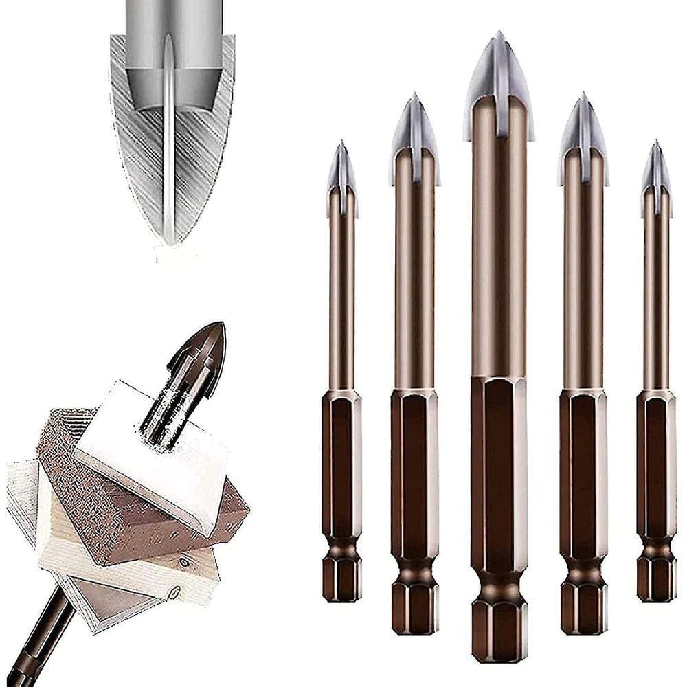5 pcs eficiente ferramenta de perfuração universal cross triangle multi