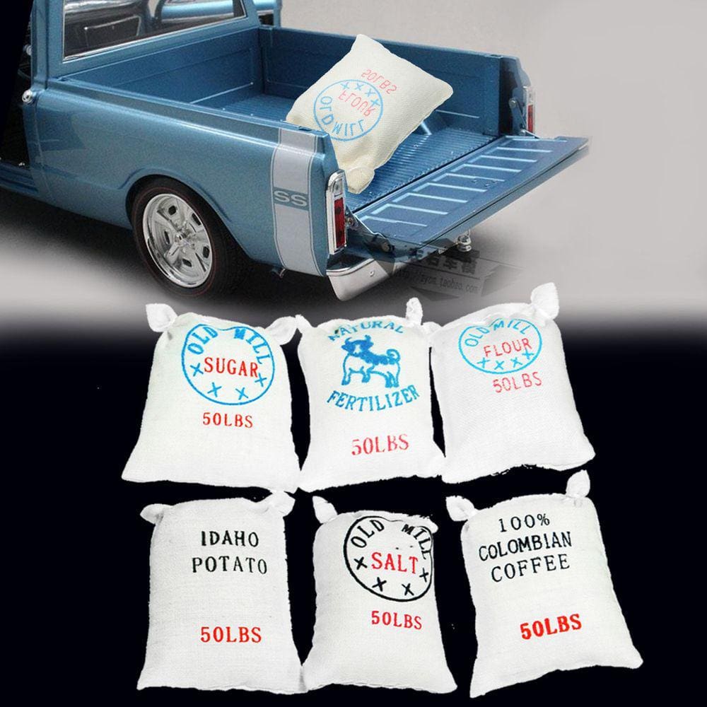 Adorável brinquedos 6pcs / set Xtra Speed 1:10 Saco Escala Accesori
