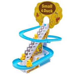 de brinquedo DIY Rail Track Sliding Little Duck com luz LED