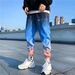 Bolsos Cargo Harém Calças Jogger Men Hip Hop Flame Casual Pa